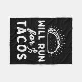 Couverture Polaire Will Run For Tacos - Motivation Fitness Life  (Devant (Horizontal))
