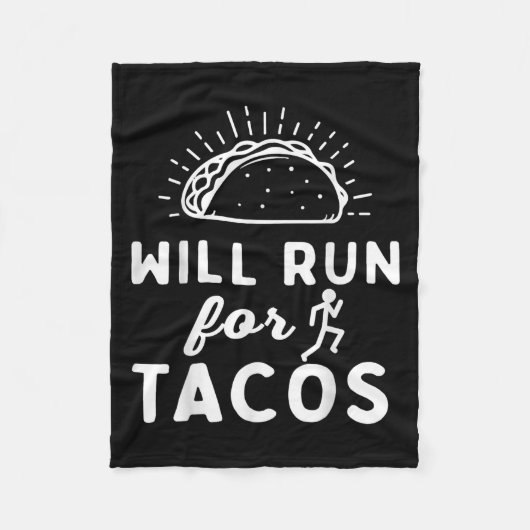 Couverture Polaire Will Run For Tacos - Motivation Fitness Life  (Devant)