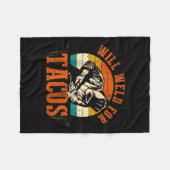 Couverture Polaire Will Weld Tacos Welder Funny Welding Costume Weld  (Devant (Horizontal))