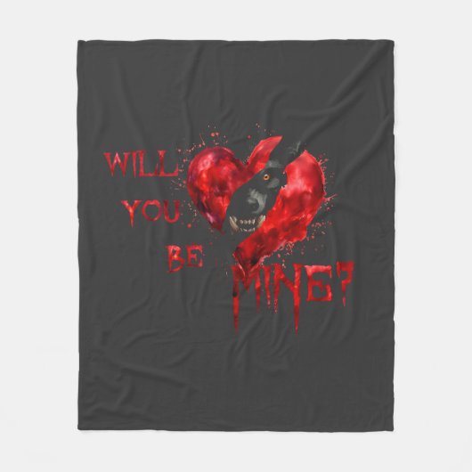Couverture Polaire WIll You Be Mine Valentine Shirt (Devant)