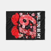 Couverture Polaire Will You Be My Valentine Six Seven Funny Meme 6 7  (Devant (Horizontal))