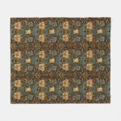 Couverture Polaire William Morris Antique Honeysuckle Motif Floral (Devant (Horizontal))