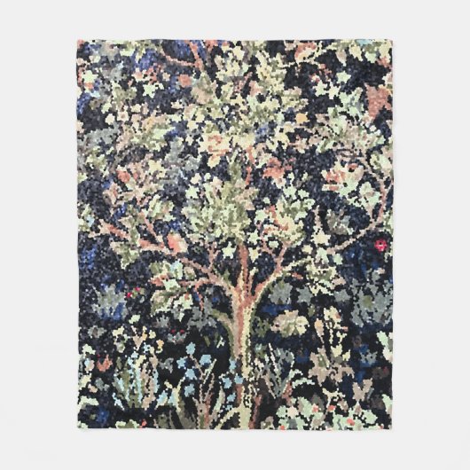 Couverture Polaire William Morris Arbre de vie Blanche polaire (Devant)