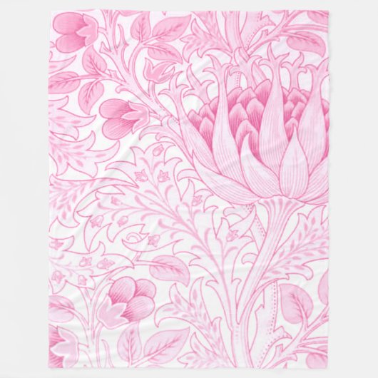 Couverture Polaire William Morris Artichoke rose pâle (Devant)