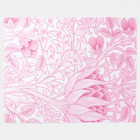 Couverture Polaire William Morris Artichoke rose pâle (Devant (Horizontal))
