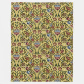 Couverture Polaire William Morris bleu Vintage rouge (Devant)