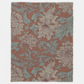 Couverture Polaire William Morris Chrysanthemum Motif Fleece Blanke (Devant)