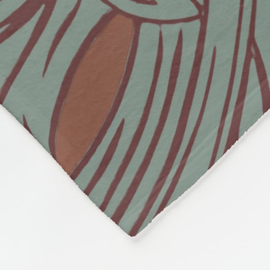 Couverture Polaire William Morris Chrysanthemum Motif Fleece Blanke (Coin)