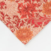 Couverture Polaire William Morris Chrysanthemums, Coral Orange (Coin)