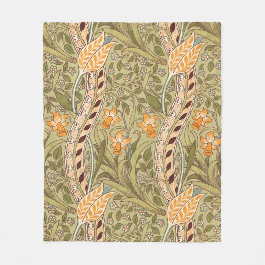 Couverture Polaire William Morris Daffodil Garden Flower Classic Bota (Devant)