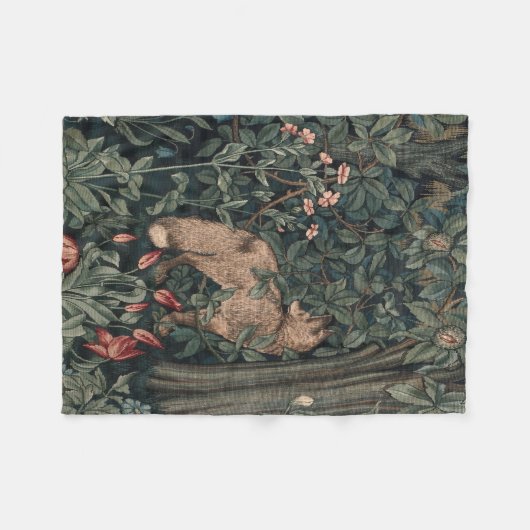 Couverture Polaire William Morris Faune sauvage Fox (Devant (Horizontal))