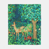 Couverture Polaire William Morris Forest Deer Tapestry Imprimer (Devant)