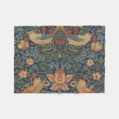 Couverture Polaire William Morris Fraise Voleurs Oiseaux (Devant (Horizontal))