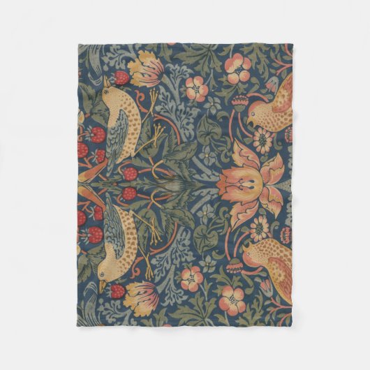Couverture Polaire William Morris Fraise Voleurs Oiseaux (Devant)