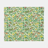 Couverture Polaire William Morris Fruit Exotique, Jaune Citron (Devant (Horizontal))