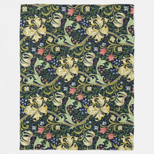 Couverture Polaire William Morris Golden Lily modèle floral (Devant)