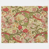 Couverture Polaire William Morris Golden Lily modèle floral (Devant (Horizontal))