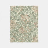 Couverture Polaire William Morris Honeysuckle Vert Floral (Devant)