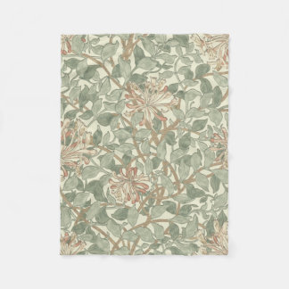 Couverture Polaire William Morris Honeysuckle Vert Floral