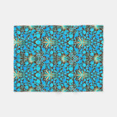 Couverture Polaire William Morris Hyacinth Imprimer, Aqua et Brown (Devant (Horizontal))