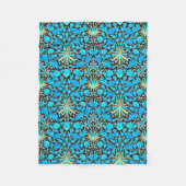 Couverture Polaire William Morris Hyacinth Imprimer, Aqua et Brown (Devant)