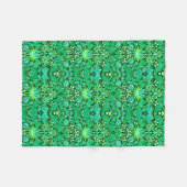 Couverture Polaire William Morris Hyacinth Imprimer, Emerald Green (Devant (Horizontal))