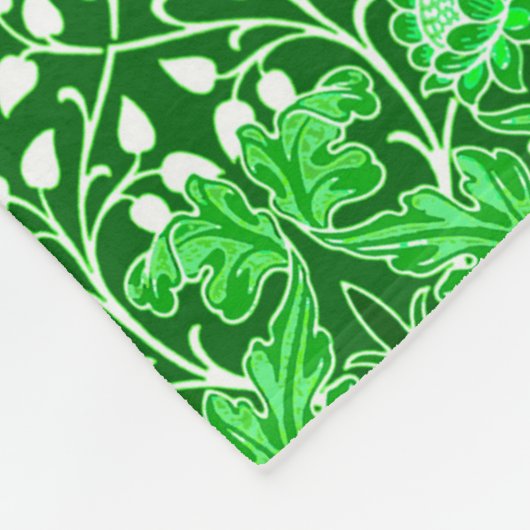 Couverture Polaire William Morris Hyacinth Imprimer, Lime Green (Coin)