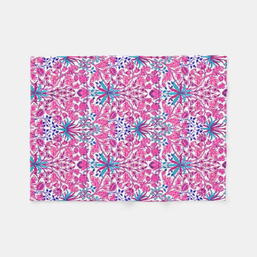 Couverture Polaire William Morris Hyacinth Imprimer, rose Fuchsia (Devant (Horizontal))