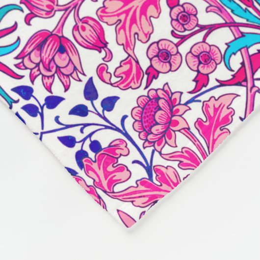 Couverture Polaire William Morris Hyacinth Imprimer, rose Fuchsia (Coin)