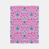 Couverture Polaire William Morris Hyacinth Imprimer, rose Fuchsia (Devant)