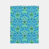 Couverture Polaire William Morris Hyacinth Print, Cerulean Blue (Devant)