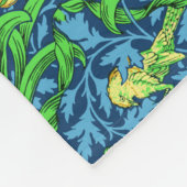 Couverture Polaire William Morris Irises, jaune et bleu de cobalt (Coin)