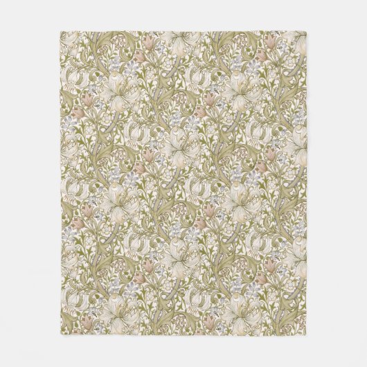 Couverture Polaire William Morris Jardin Fleur de Lys Classique (Devant)