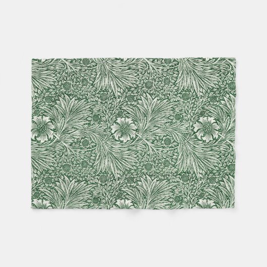 Couverture Polaire william morris marigold fleurs vertes (Devant (Horizontal))