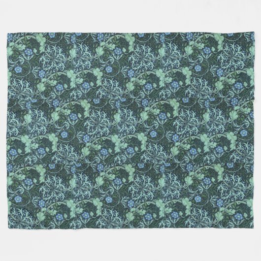 Couverture Polaire William Morris Motif d'algues (Devant (Horizontal))