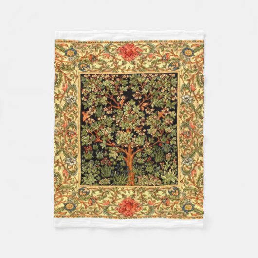 Couverture Polaire William Morris - Motif De L'Arbre De Vie (Devant)