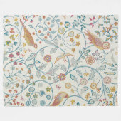 Couverture Polaire William Morris - Owl et Berries (Devant (Horizontal))