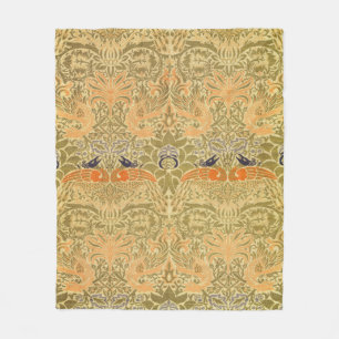 Couverture Polaire William Morris Peacock & Dragon Arts & Artisanat
