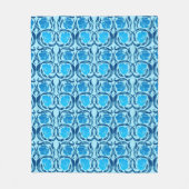 Couverture Polaire William Morris Pimpernel, Denim & Bleu clair (Devant)