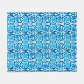 Couverture Polaire William Morris Pimpernel, Denim & Bleu clair (Devant (Horizontal))
