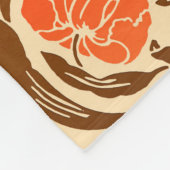 Couverture Polaire William Morris Pimpernel, Mandarin Orange & Brown (Coin)