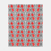 Couverture Polaire William Morris Pimpernel, Silver Grey et Red (Devant)