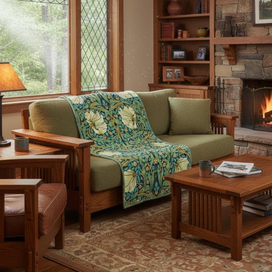 Couverture Polaire William Morris Pimpernel Style de mission