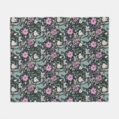Couverture Polaire William Morris Poppy Botanical Victorian Wallpaper (Devant (Horizontal))