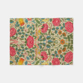 Couverture Polaire William Morris Rose Floral Chintz rose (Devant (Horizontal))