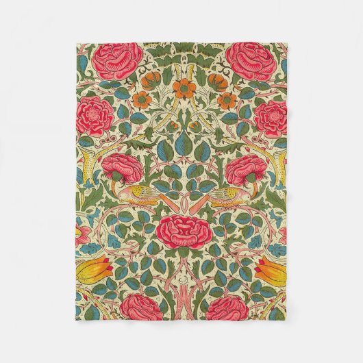 Couverture Polaire William Morris Rose Floral Chintz rose (Devant)