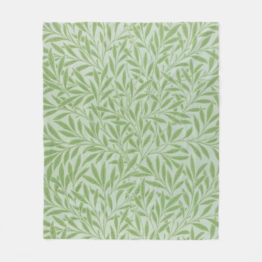 Couverture Polaire William Morris Saule Fleur Classique Vert (Devant)
