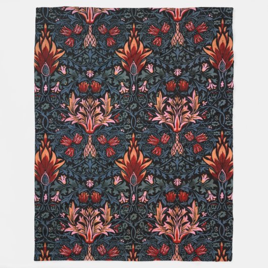 Couverture Polaire William Morris Snakeshead Dark Motif (Devant)