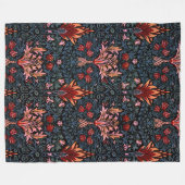 Couverture Polaire William Morris Snakeshead Dark Motif (Devant (Horizontal))