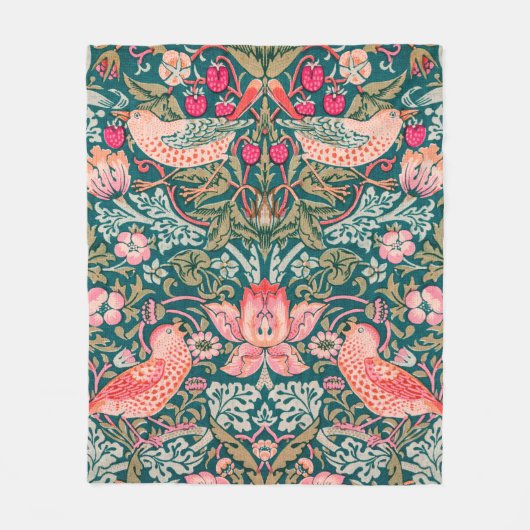 Couverture Polaire William Morris Strawberry Thief Fleece (Devant)